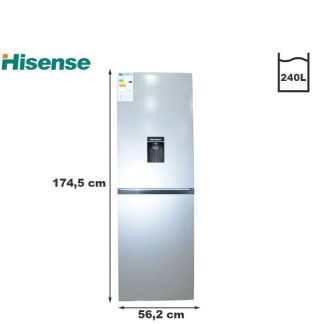 Hisense Réfrigérateur Combiné + Distributeur d'eau- 240 Litres - RD-34DC4SB - Gris - Garantie 06 Mois