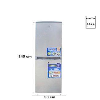 Nasco Réfrigérateur Combiné - 147 Litres - NASD2-20/ HNASD2-20 - Gris/Blanc - Garantie 06 Mois