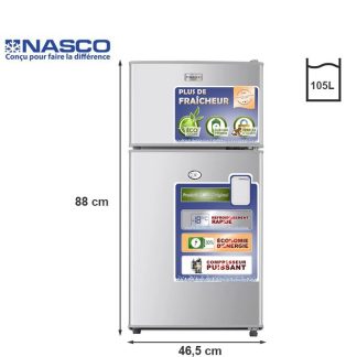 Nasco Réfrigérateur - Knasf2-115 – 105 Litres - Garantie 06 Mois