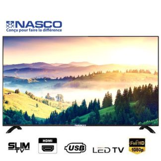 Nasco TV LED - 50 Pouces- Décodeur Intégré - HD - HDMI - USB - AV - Garantie 03 Mois