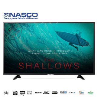 Nasco TV LED - 40 Pouces - HDMI/USB/VGA - Noir - Garantie 03 Mois