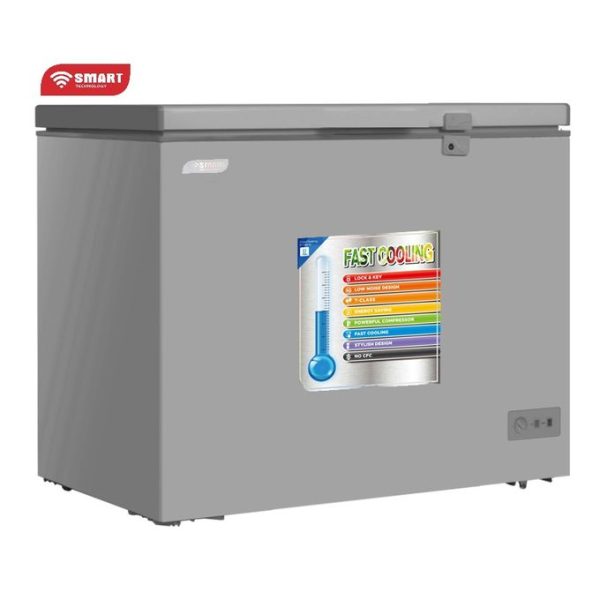 SMART TECHNOLOGY Congélateur Couché Smart 254L -STCC-287M -Gris- Garantie 06 Mois