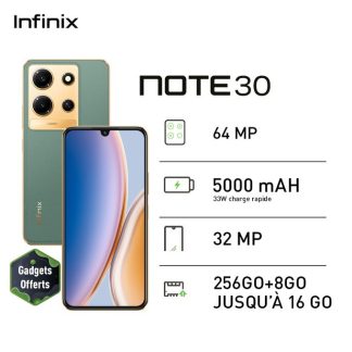 Infinix NOTE 30 - 256Go + 8Go - 64MP - 5000 MAh - Garantie 06 Mois