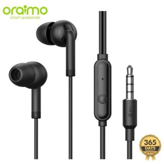 Oraimo Écouteurs Filaires Intra-auriculaires - Noir - Garantie 30 Jours
