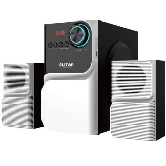 ALITOP Woofer SP-2501 – Chaîne HIFI – Blanc-Noir – Garantie 03 Mois