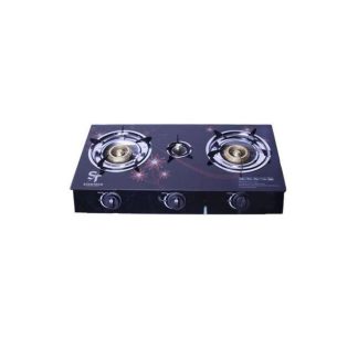 STARTECH Cuisinière à Gaz 3 feux Vitrée - Garantie 30 Jours