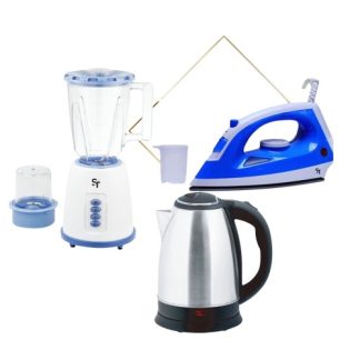 Fer à Vapeur + Bouilloire Electrique + Blender