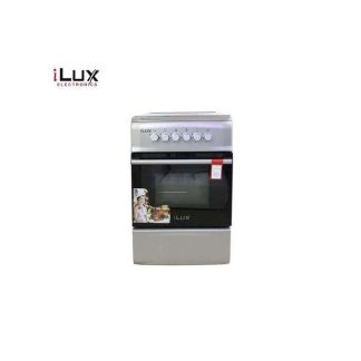 Ilux Cuisinière - Gaz 4 Feux 5055 - Inox - Garantie 06 Mois
