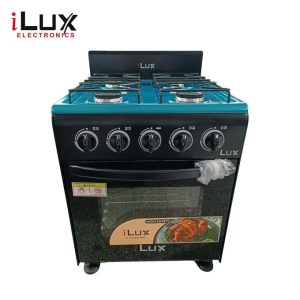 Ilux Cuisinière 4 Feux LXG-15B - Noir - Garantie 06 Mois