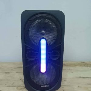 WEYON Microphone haut-parleur karaoke Bluetooth LED portable avec lumières RGB - Noir - Subwoofer-858