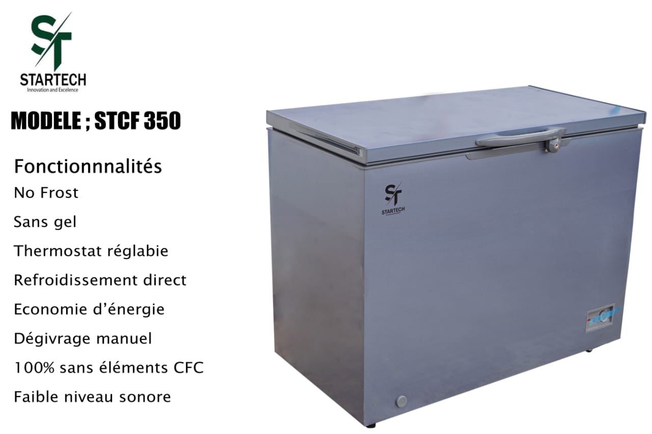 STARTECH Congélateur Horizontal 350L- Gris - Garantie 12 Mois
