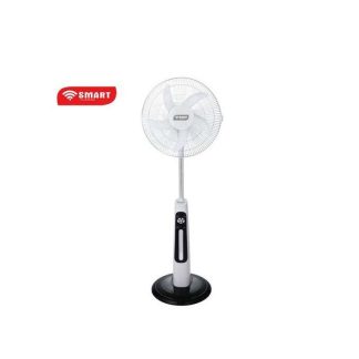SMART TECHNOLOGY Ventilateur Rechargeable 16" -STV-630 - (1PC/CRT) - Avec Télécommande/ Blanc- Garantie 01 Mois