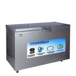 Nasco Congélateur Horizontal - NAS-425FL-DS - 425L (318L Net) - 1 Porte - 1 Panier A L'Int - Dark Silver - Garantie 06 Mois