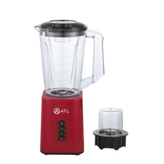 Mixeur ATL-BL2082R 1,5L – 350W, Lames Inox, Broyeur, 2 Vitesses + Pulse, Plastique Résistant – Couleur Rouge