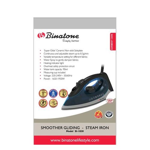 Binatone Fer à Repasser à Vapeur SI-1830 - Garantie 3 Mois – Image 2