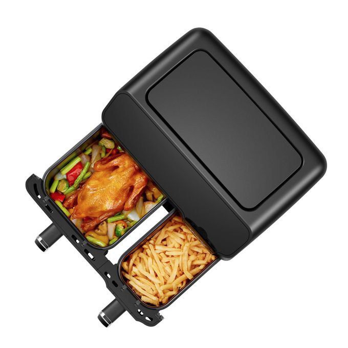 Hisense Friteuse Double Air - H08AFBK2S1 - 8L(4L+4L) - Digital - Circulation D'Air Chaud - Noir - 8 Programme De Friture - Garantie 03 Mois – Image 3