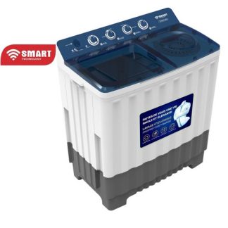 Machine A Laver Semi-Auto SMART TECHNOLOGY – Double Bac Avec Essorage (STMLS-20H) – 20Kg – 1000W – Blanc – Garantie 6 Mois