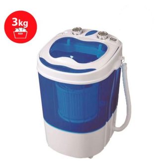 SMART TECHNOLOGY Mini Machine a laver STMLS-3K Semi-Automatique 3Kg- Lavage et Essorage- Bleu-Blanc-Garantie 3 Mois.