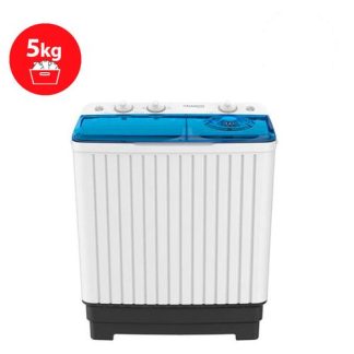 Nasco Nasco Machine à laver semi-automatique - 5Kg - Essorage 3Kg - Nastt-Js50 - Gris - Garantie 3 Mois