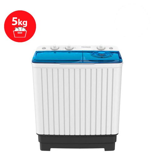 Nasco Nasco Machine à laver semi-automatique - 5Kg - Essorage 3Kg - Nastt-Js50 - Gris - Garantie 3 Mois