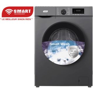 SMART TECHNOLOGY Machine à Laver - STML-6H - Gris - 6KG- 1850W- Automatique -Inverter - Garantie 6 mois