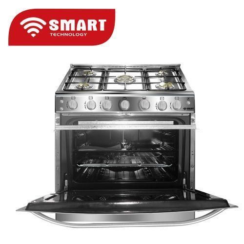 SMART TECHNOLOGY Cuisinière Couleur Silver 5 Feux Automatique Avec FOUR 80x60 Smart (STC-8060SC)-Garantie 6 Mois – Image 2
