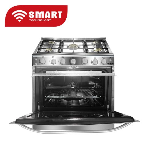 SMART TECHNOLOGY Gazinière 5 Feux Avec Four En Inox STC-8060C - 80 X 60 Cm - Gris - Garantie 6Mois – Image 2