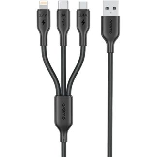 Oraimo DuraLine 4 OCD-118MCL – Câble de charge rapide 3 en 1 NOIR