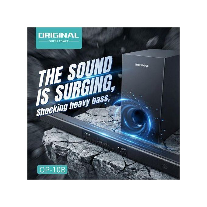 Barre de Son Bluetooth Lemarchand Original Super Power OP-10B – Son Stéréo Puissant, Connexion Sans Fil, Haute Performance Audio