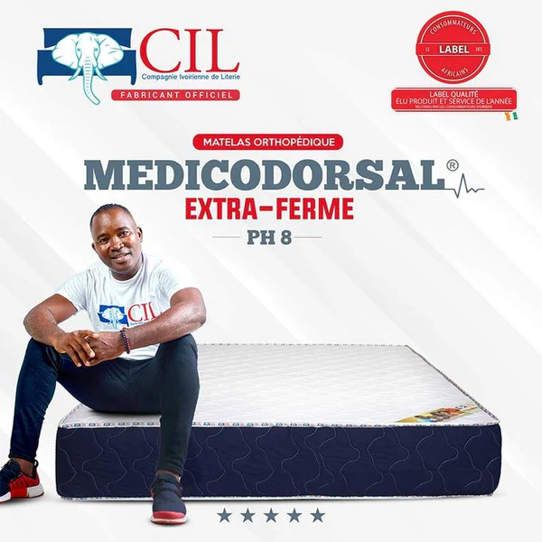 Cil Matelas Orthopédique MEDICODORSAL® 2 Places PH8 EP 18 EXTRA FERME - 190X140 Cm – Image 2